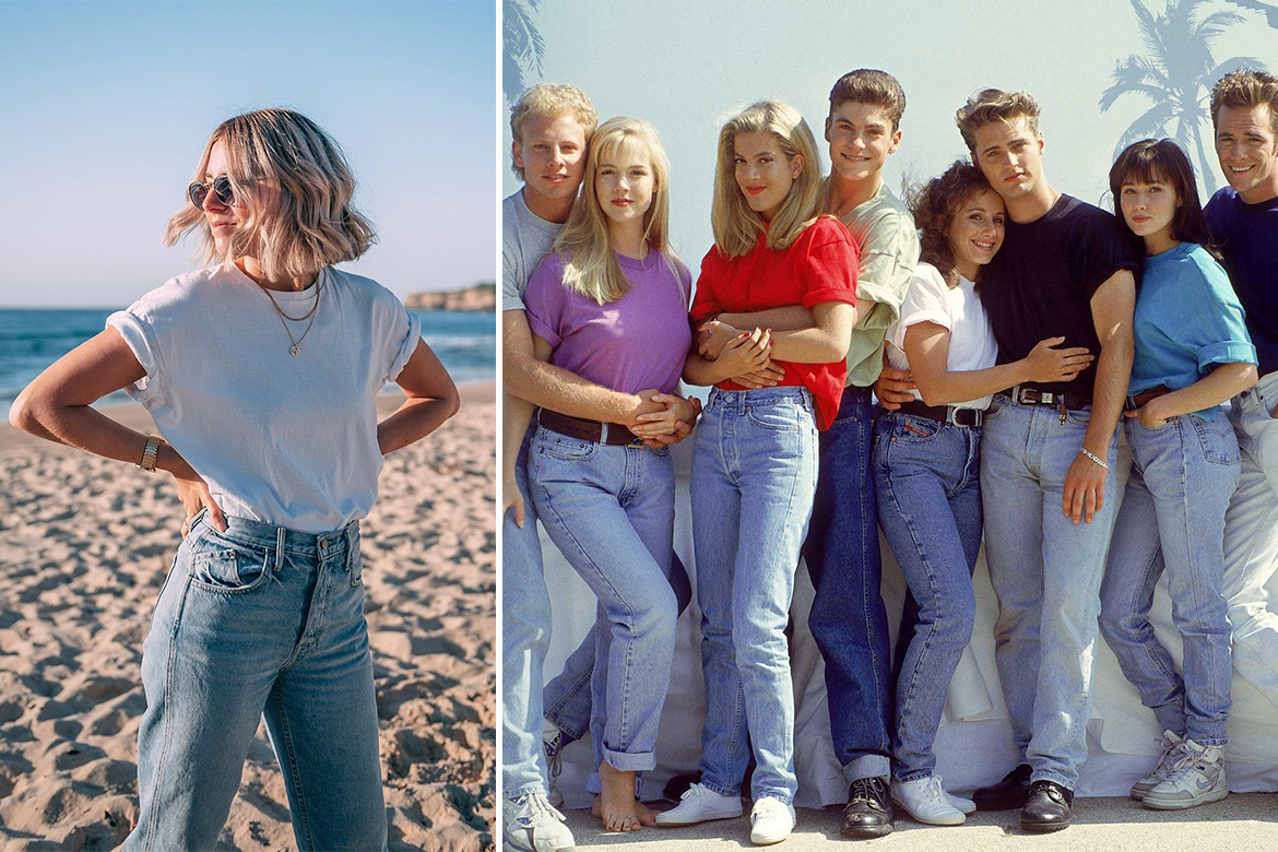 מימין: כל הקאסט ב-mom jeans | משמאל: הבלוגרית ההולנדית, ליאן גליארד, לגמרי יכולה להצטרף