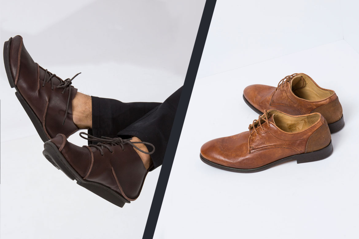 מימין: נעלי אוקספורד של האדסון, משמאל: טריפן